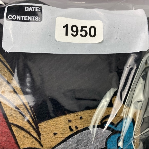 Smurfs "chillin" mushroom graphic short sleeve tee black red blue white medium - Picture 7 of 8